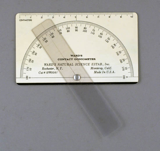 Educational contact goniometer with fixed limbs, Ward's