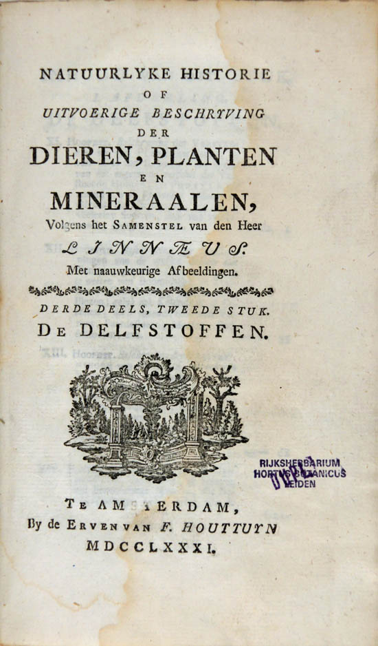 Houttuyn, Martinus (1780-1785)