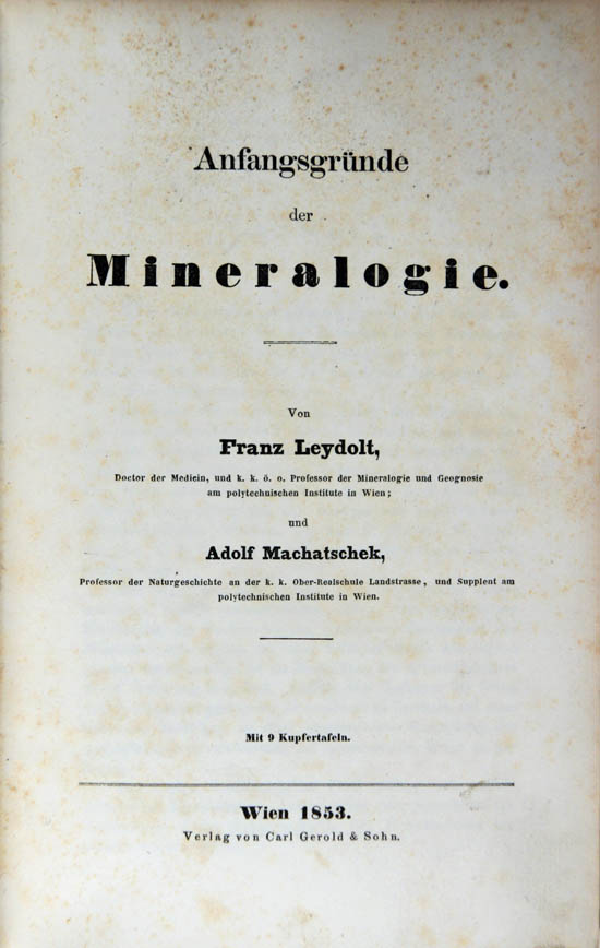 Leydolt, Franz and Machatschek, Adolf (1853)