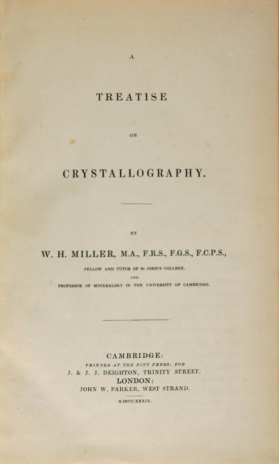 Miller, William Hallows (1839)
