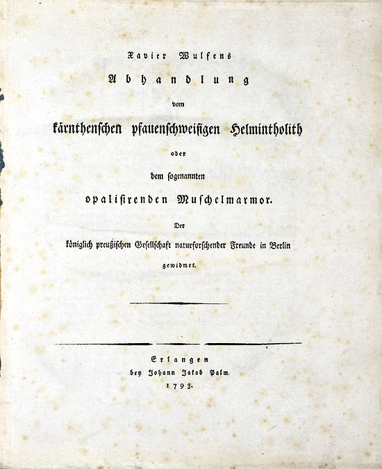 Wulfen, Franz Xavier (1793)