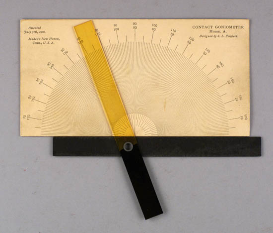Contact goniometer with separate limbs, S.L. Penfield, New Haven, Conn., U.S.A.