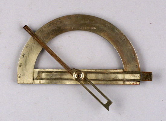Contact goniometer with detachable limbs, J. Swift & Son, London