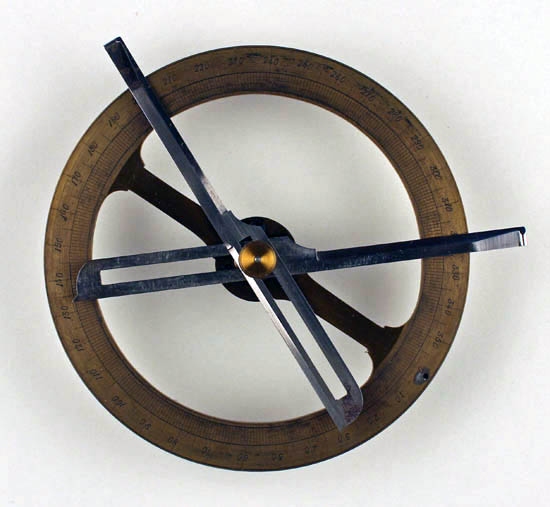 Full-circle contact goniometer with detachable limbs